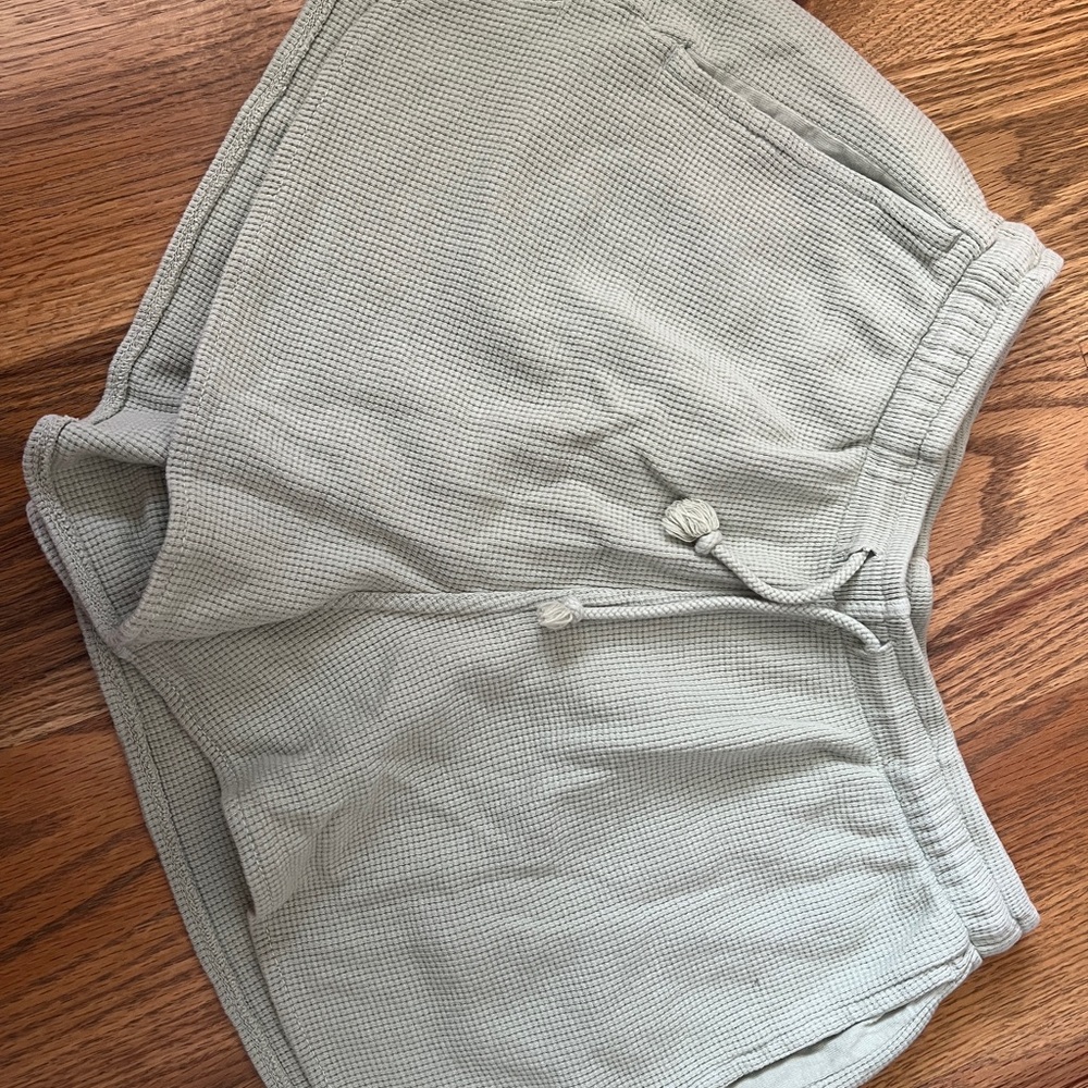 Brandy Melville Sage Waffle Knit Shorts